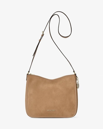 Michael Kors Nayla — средняя сумка-мессенджер из зернёной кожи