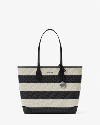 Сумка-тоут Michael Kors Eva Large в фирменную полоску