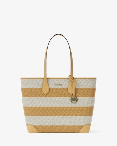 Michael Kors сумка-тоут Eva Large в полоску с фирменным логотипом
