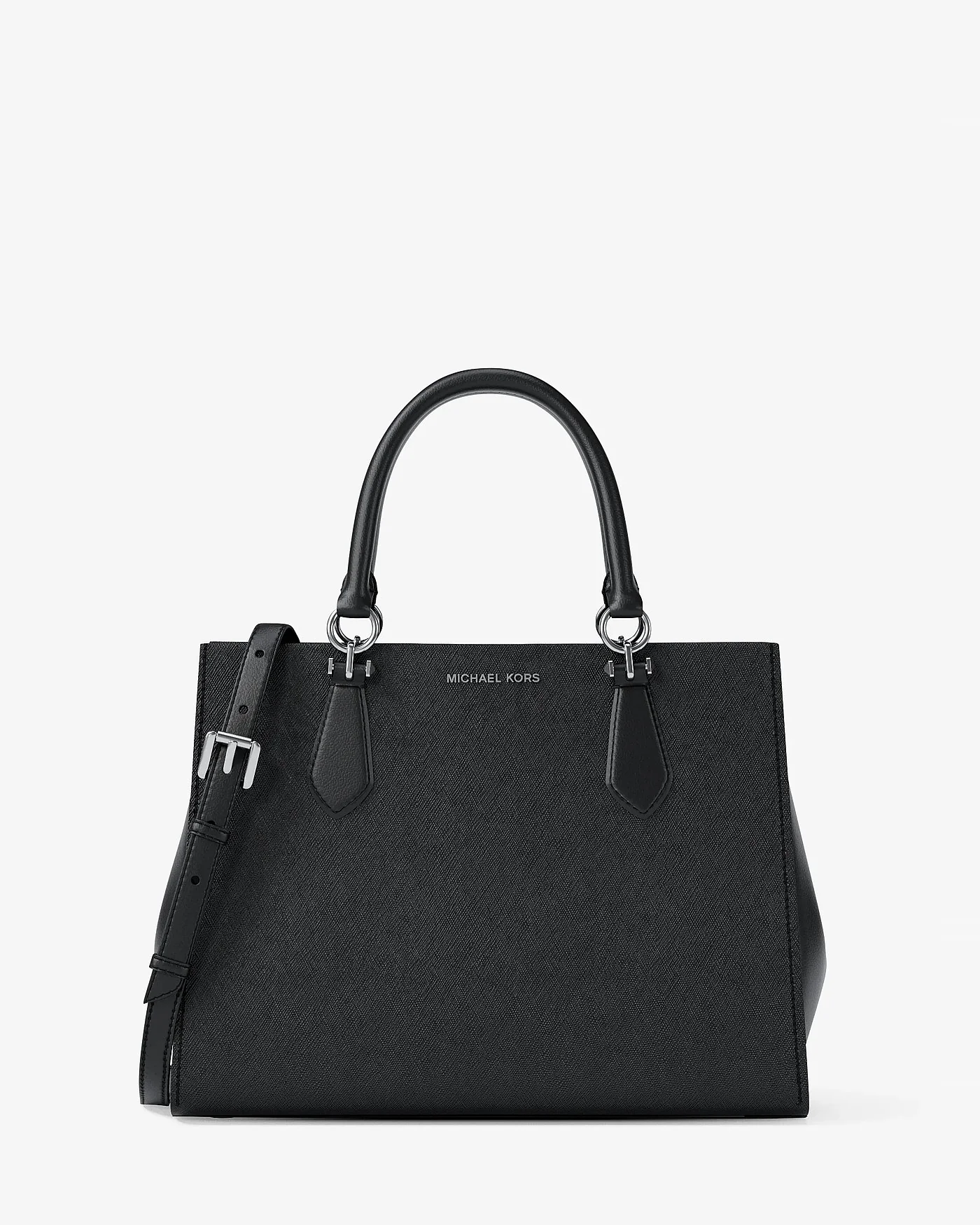 Сумка-сатчел Marilyn Medium из сафьяновой кожи — черный