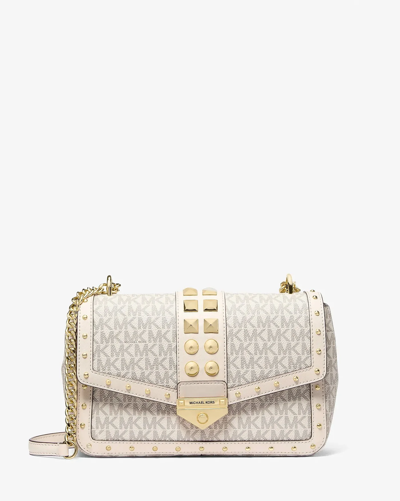 Сумка на плечо Michael Kors Soho Large с заклёпками и фирменным принтом — 1
