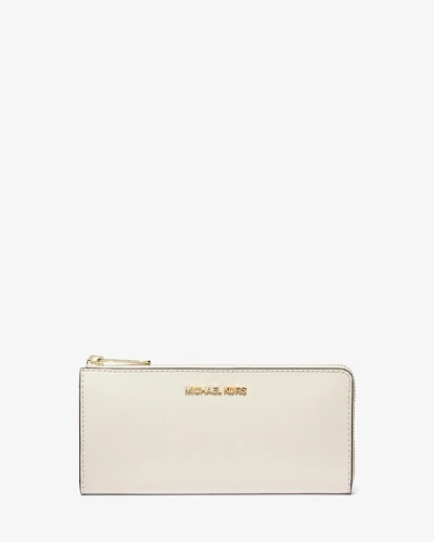 Michael Kors кошелек Jet Set Travel Large из кожи сафьяно на молнии