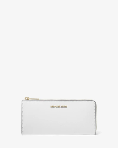 Michael Kors кошелек Jet Set Travel Large из кожи сафьяно на молнии