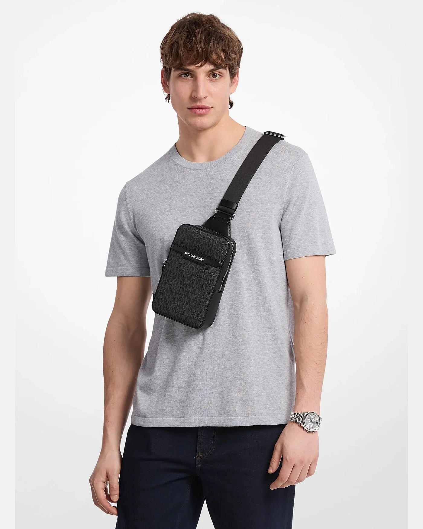 Рюкзак-слинг Michael Kors Cooper Signature с логотипом — 3