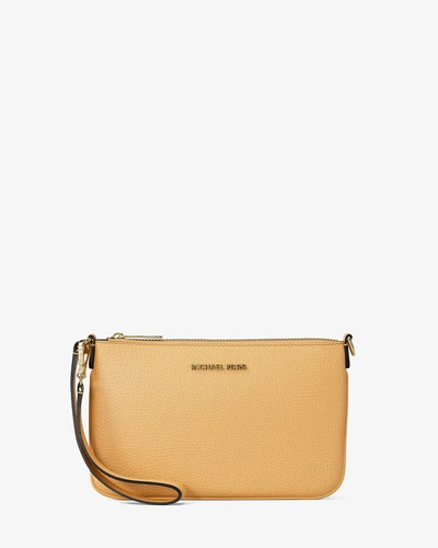 Кошелек-браслет Michael Kors Jet Set из зернёной кожи