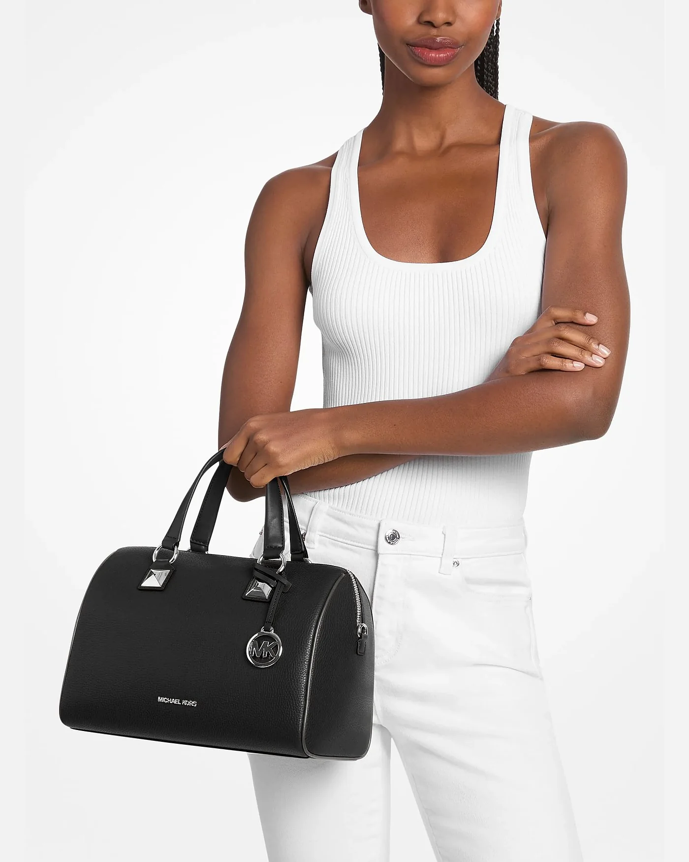 Michael Kors дафл-сумка Grayson Medium из зернистой кожи — 3