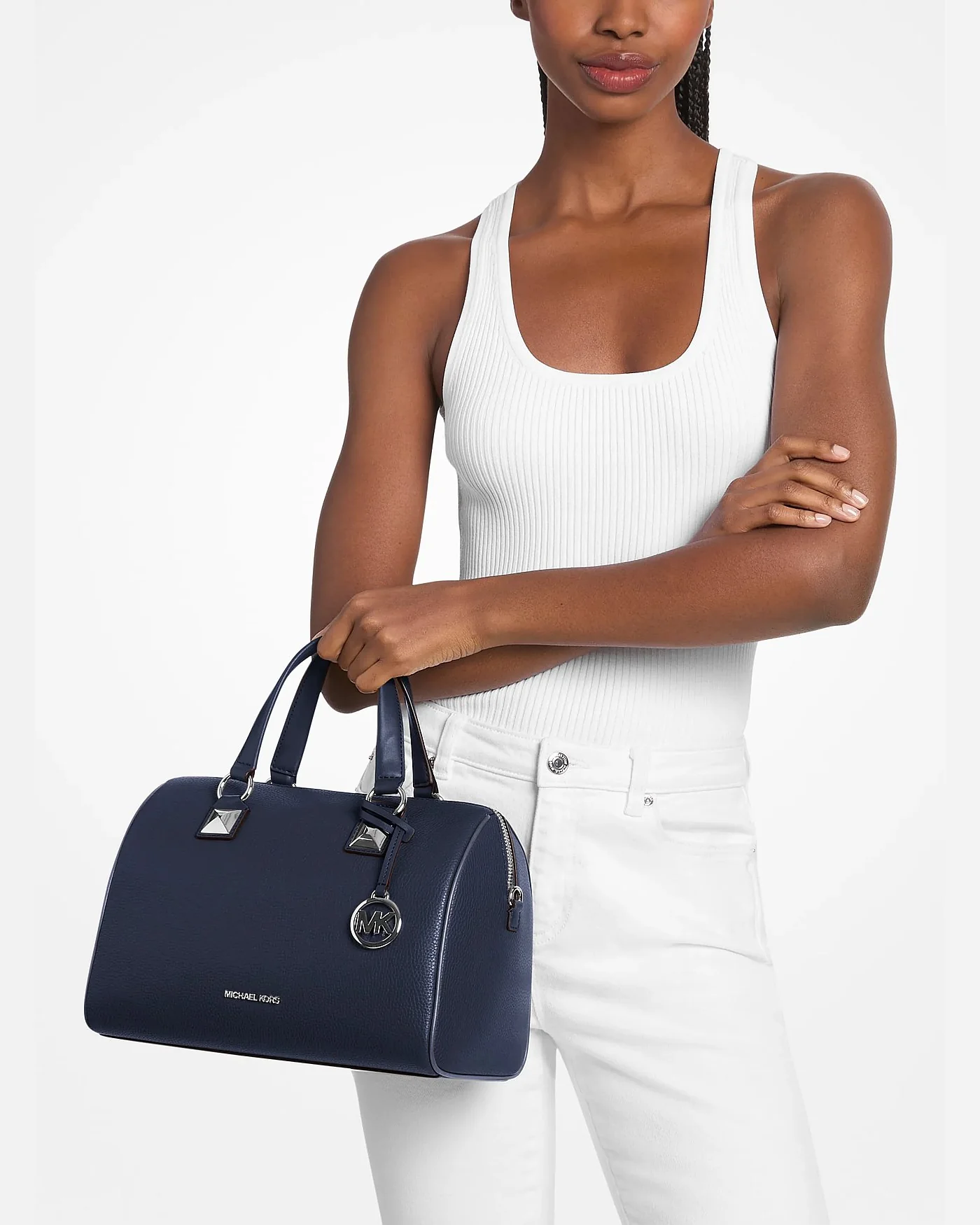 Michael Kors дафл-сумка Grayson Medium из зернистой кожи — 3