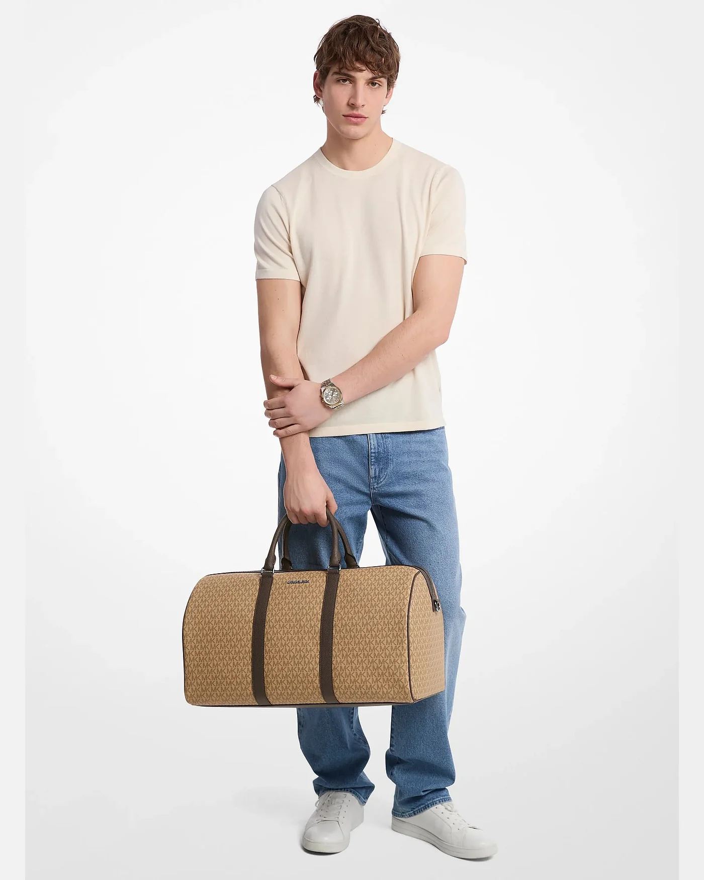 Дорожная сумка Michael Kors Harrison с фирменным принтом — 3
