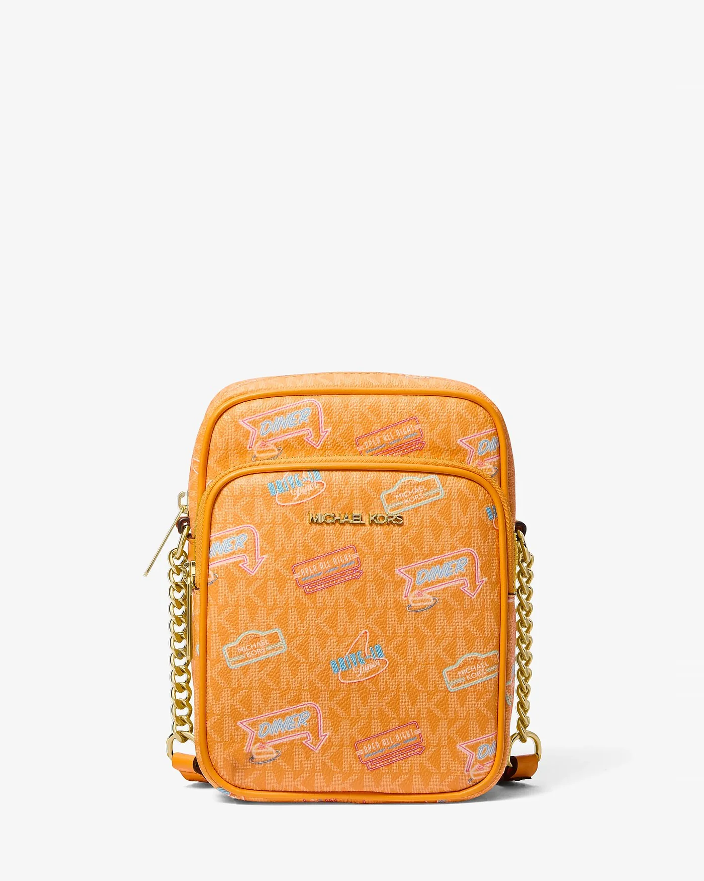 Сумка кроссбоди Michael Kors Jet Set с фирменным принтом — 1