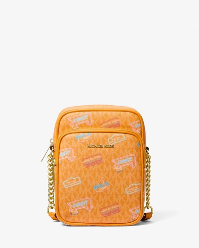 Сумка кроссбоди Michael Kors Jet Set с фирменным принтом
