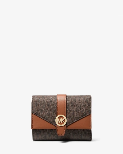 Кошелёк-трифолд Michael Kors Greenwich Medium с фирменным принтом