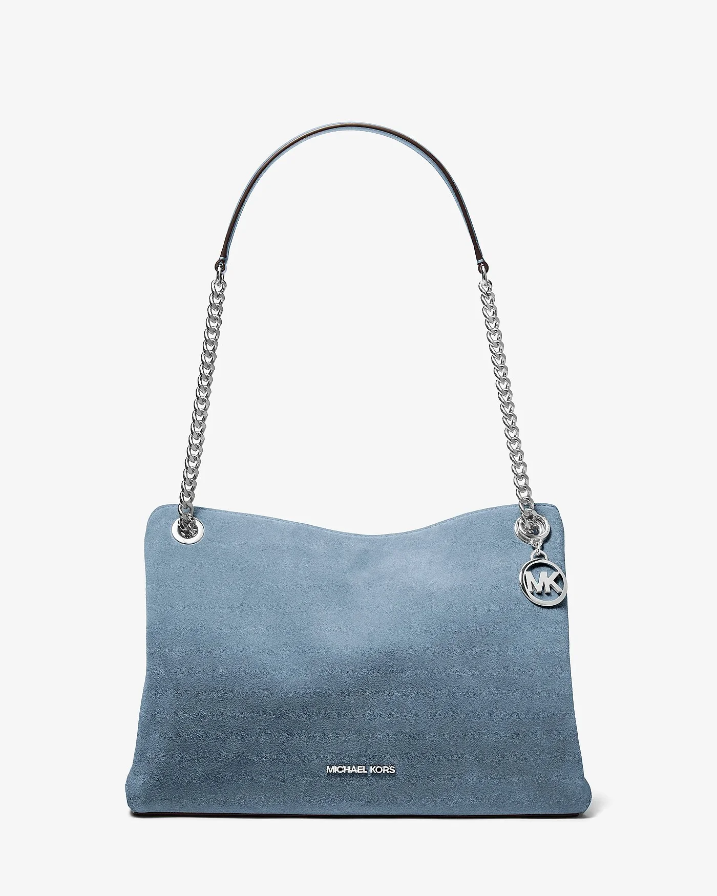 Замшевая сумка Michael Kors Christina среднего размера, синяя — синий