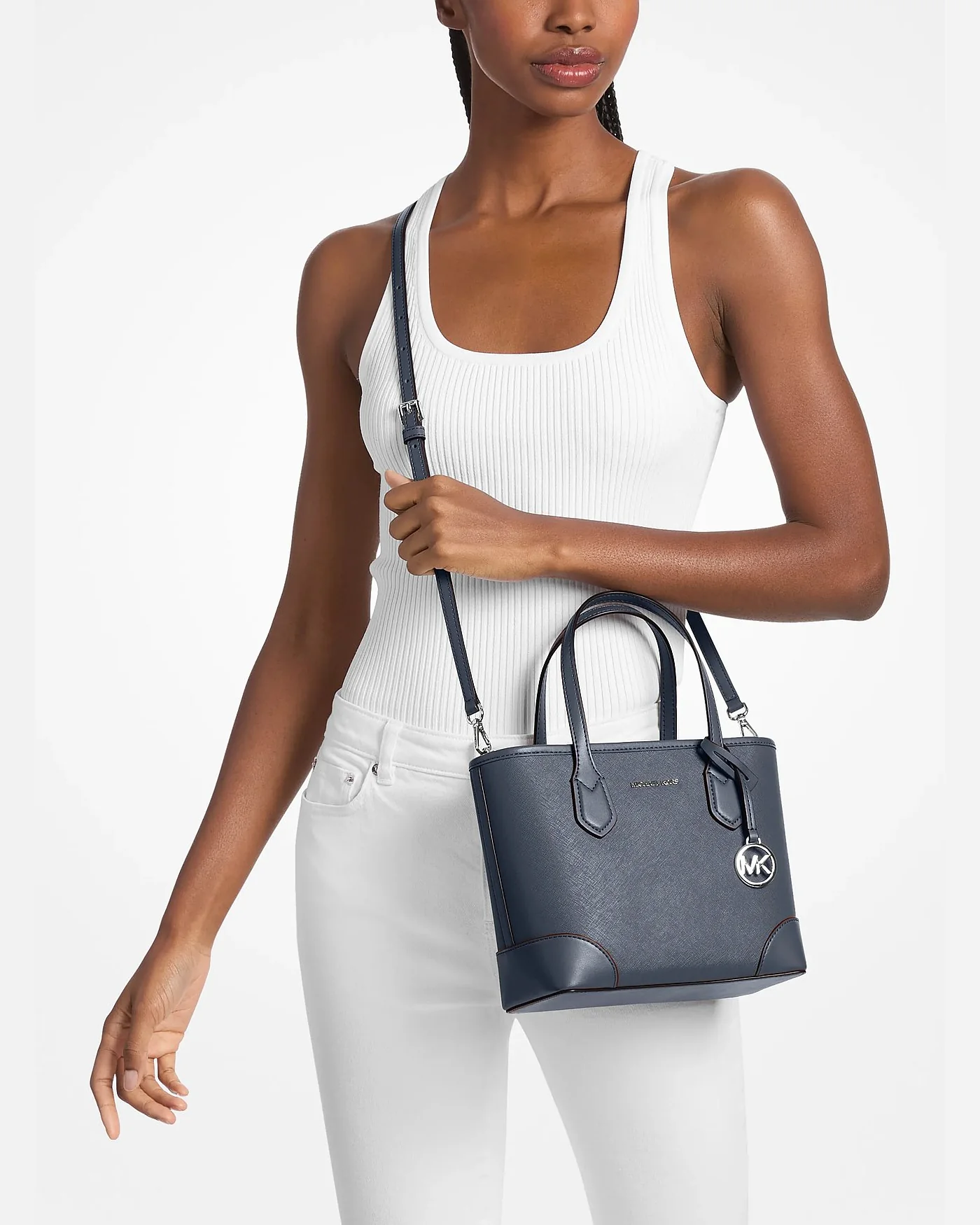 Michael Kors сумка-тоут Eva Extra-Small из кожи сафьяно — 4