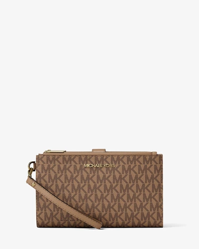 Кошелёк-браслет Michael Kors Jet Set Large с фирменным принтом