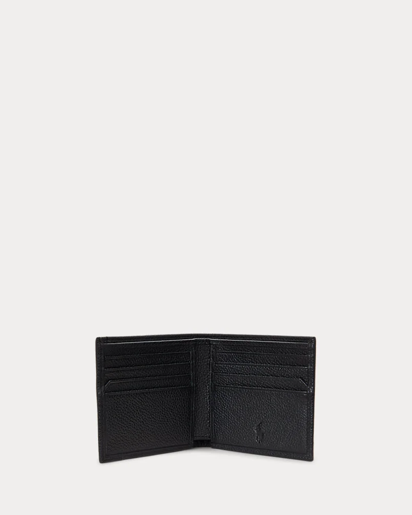 Кожаный бумажник Ralph Lauren с фактурной поверхностью — 3