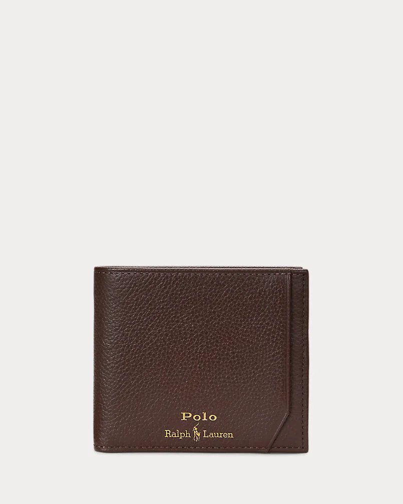 Кожаный бумажник Ralph Lauren с фактурной поверхностью — 1
