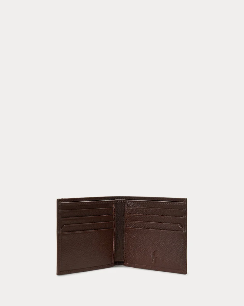 Кожаный бумажник Ralph Lauren с фактурной поверхностью — 3