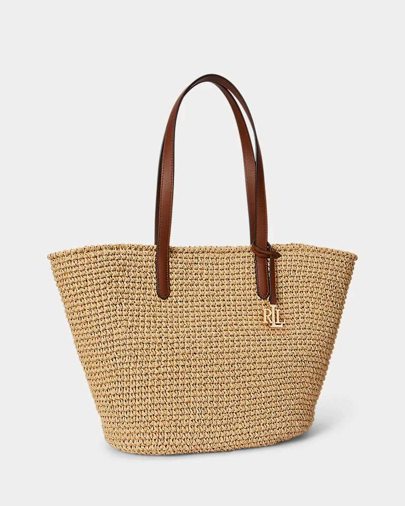 Сумка-тоут Ralph Lauren Crocheted Straw Large Lainey Tote Bag — 2