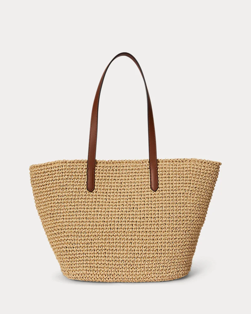 Сумка-тоут Ralph Lauren Crocheted Straw Large Lainey Tote Bag — 3