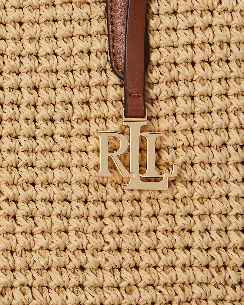 Сумка-тоут Ralph Lauren Crocheted Straw Large Lainey Tote Bag — 5
