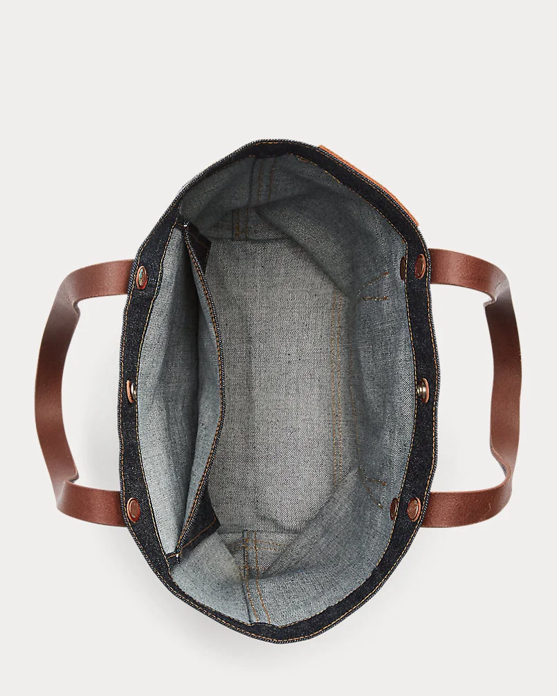 Джинсовая сумка-тоут Ralph Lauren Denim Tote — 4