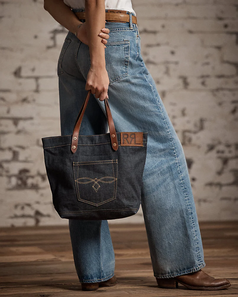 Джинсовая сумка-тоут Ralph Lauren Denim Tote — 6