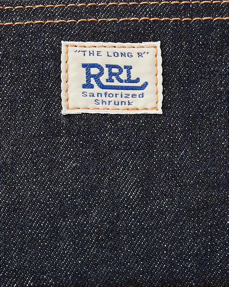 Джинсовый клатч-сумка Ralph Lauren RRL Suede-Trim Indigo Denim Pouch — 5
