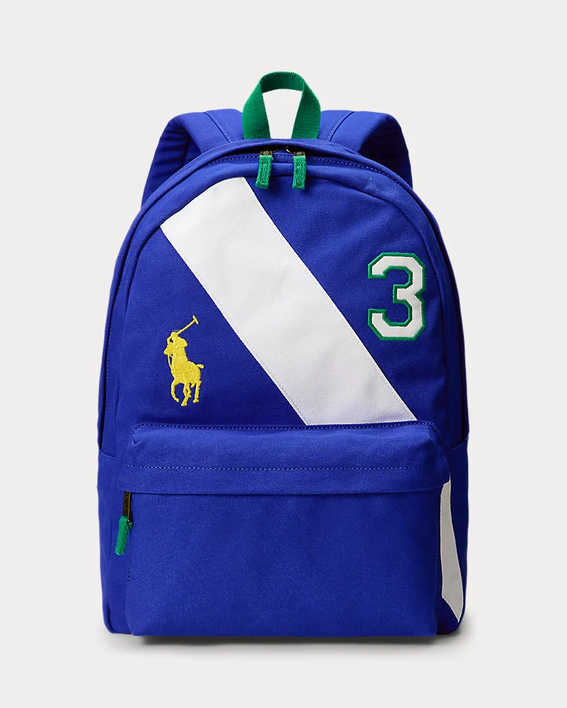 Рюкзак Ralph Lauren Big Pony Striped Canvas Backpack — 1