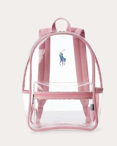 Прозрачный рюкзак Big Pony Clear с розовой отделкой