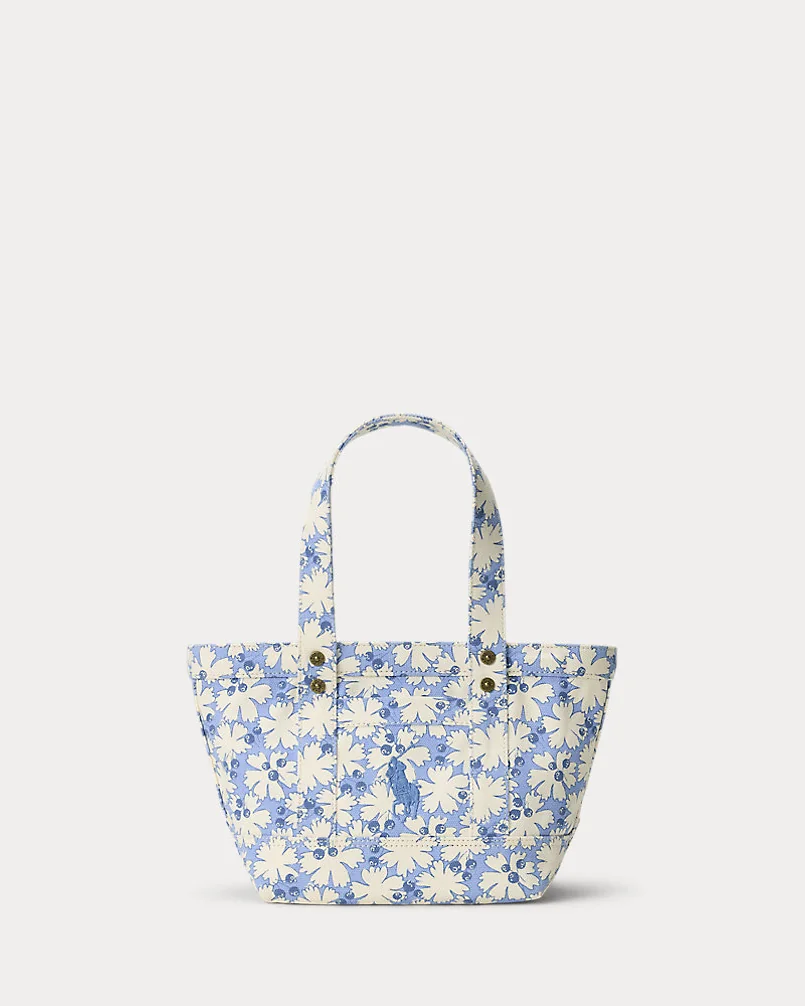 Мини-сумка-тоут Floral Big Pony из канваса — 1