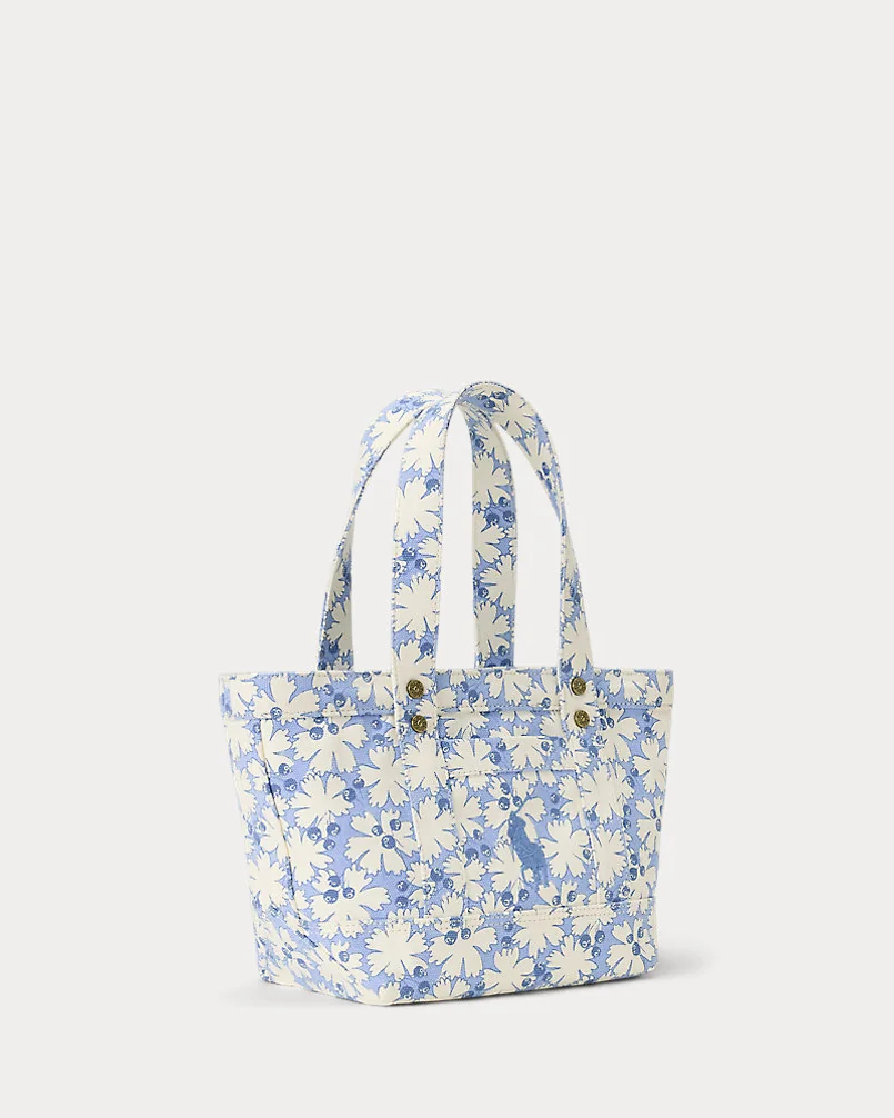Мини-сумка-тоут Floral Big Pony из канваса — 2
