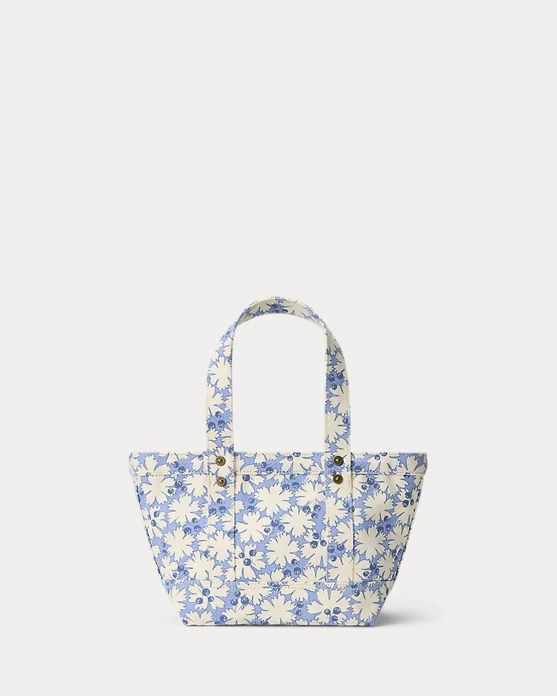 Мини-сумка-тоут Floral Big Pony из канваса — 3