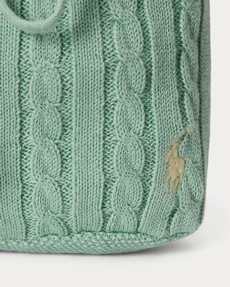 Сумка-ведро Ralph Lauren Mini-Cable Drawstring Bucket Bag — 5