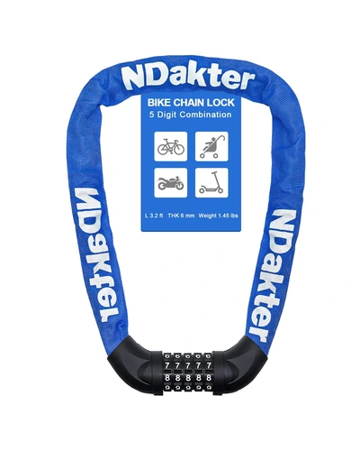 NDakter Bike Lock цепь 5-значный код