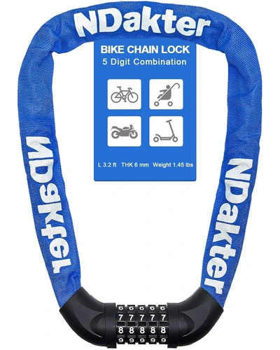 NDakter Bike Lock цепь 5-значный код