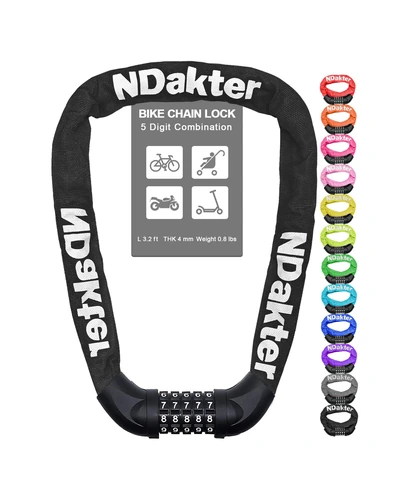 NDakter Bike Lock цепь 5-значный код