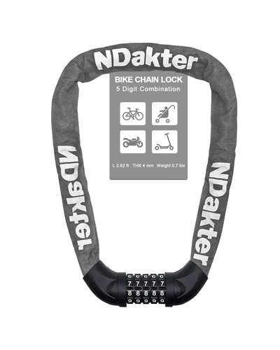 NDakter Bike Lock цепь 5-значный код