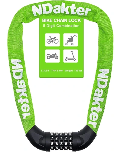 NDakter Bike Lock цепь 5-значный код