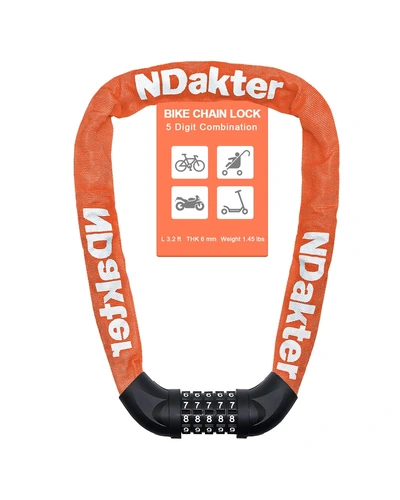 NDakter Bike Lock цепь 5-значный код
