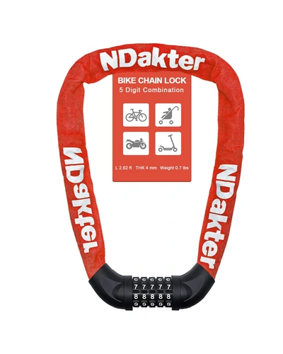 NDakter Bike Lock цепь 5-значный код