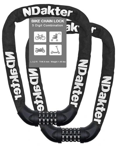 NDakter Bike Lock цепь 5-значный код