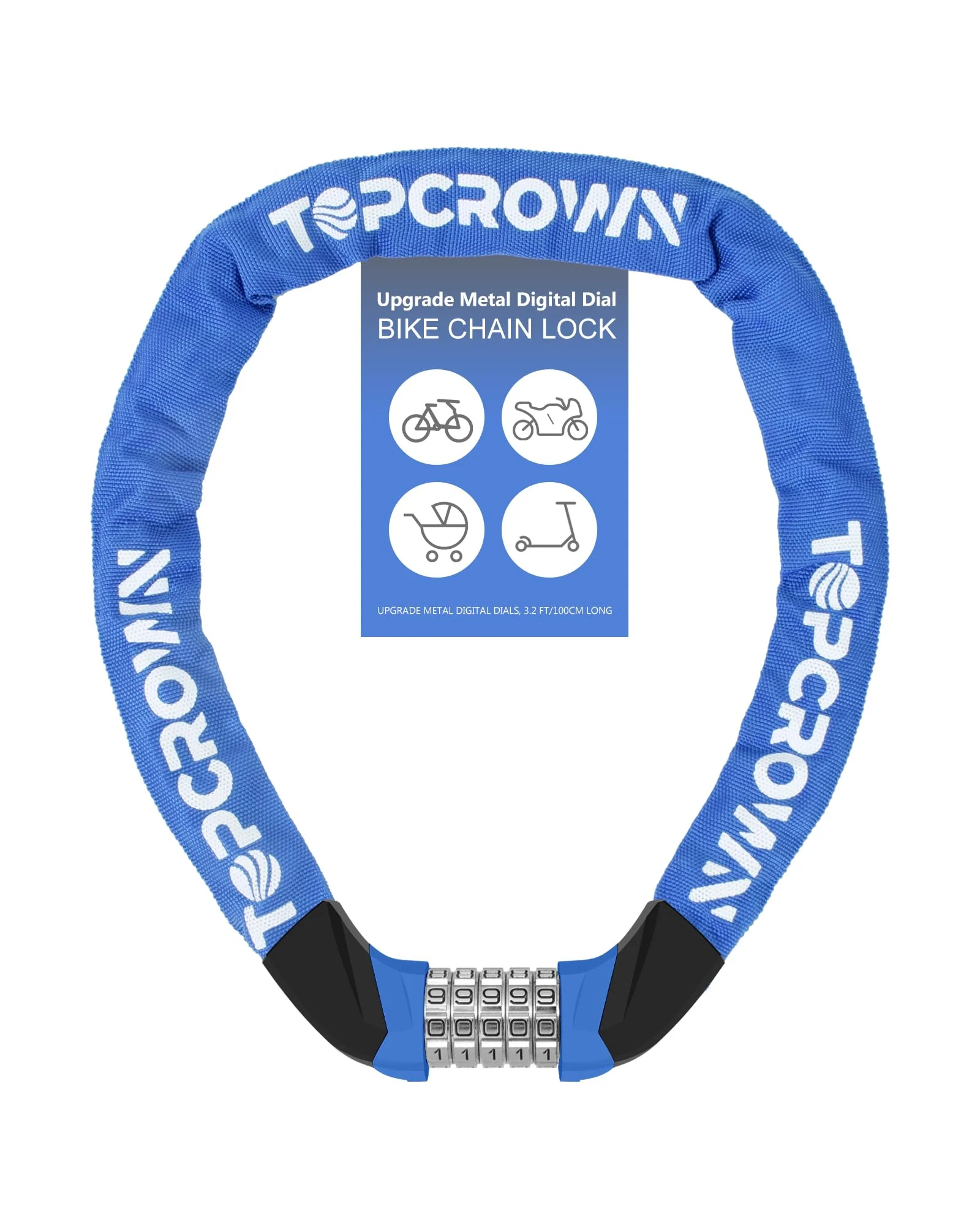 Topcrown Велозамок цепной — 1