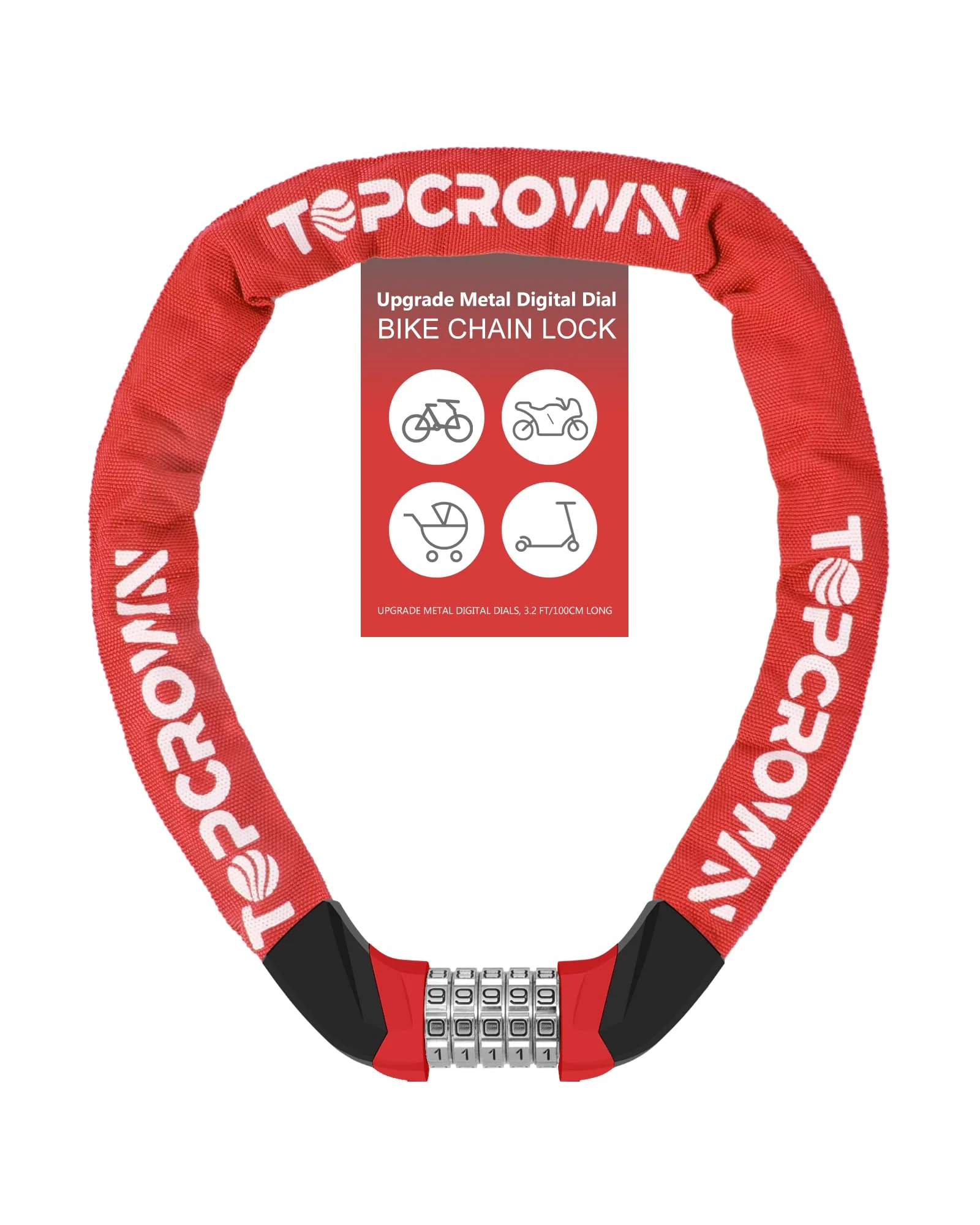 Topcrown Велозамок цепной — 1