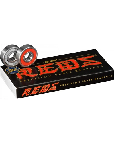 Подшипники для скейтборда Bones REDS, комплект 8 штук — красный