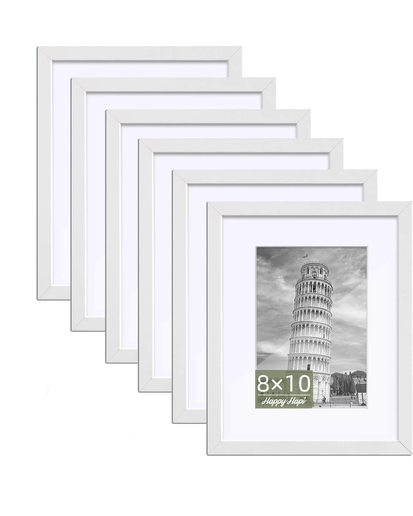 Набор фоторамок HappyHapi 8x10, 6 шт., белые — 1