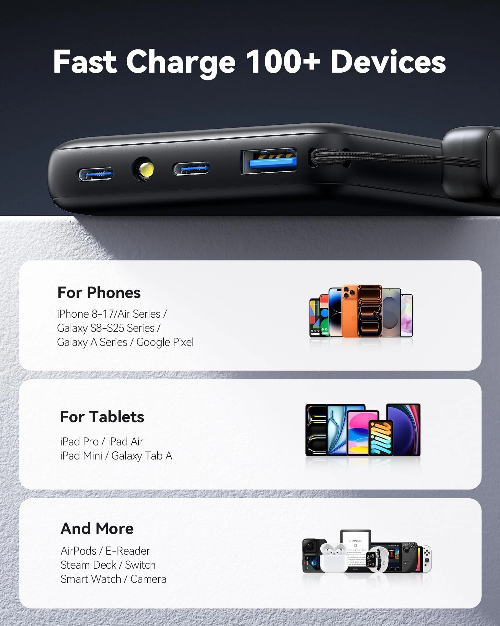 Power Bank INIU 45W 10000 mAh Чёрный — 6