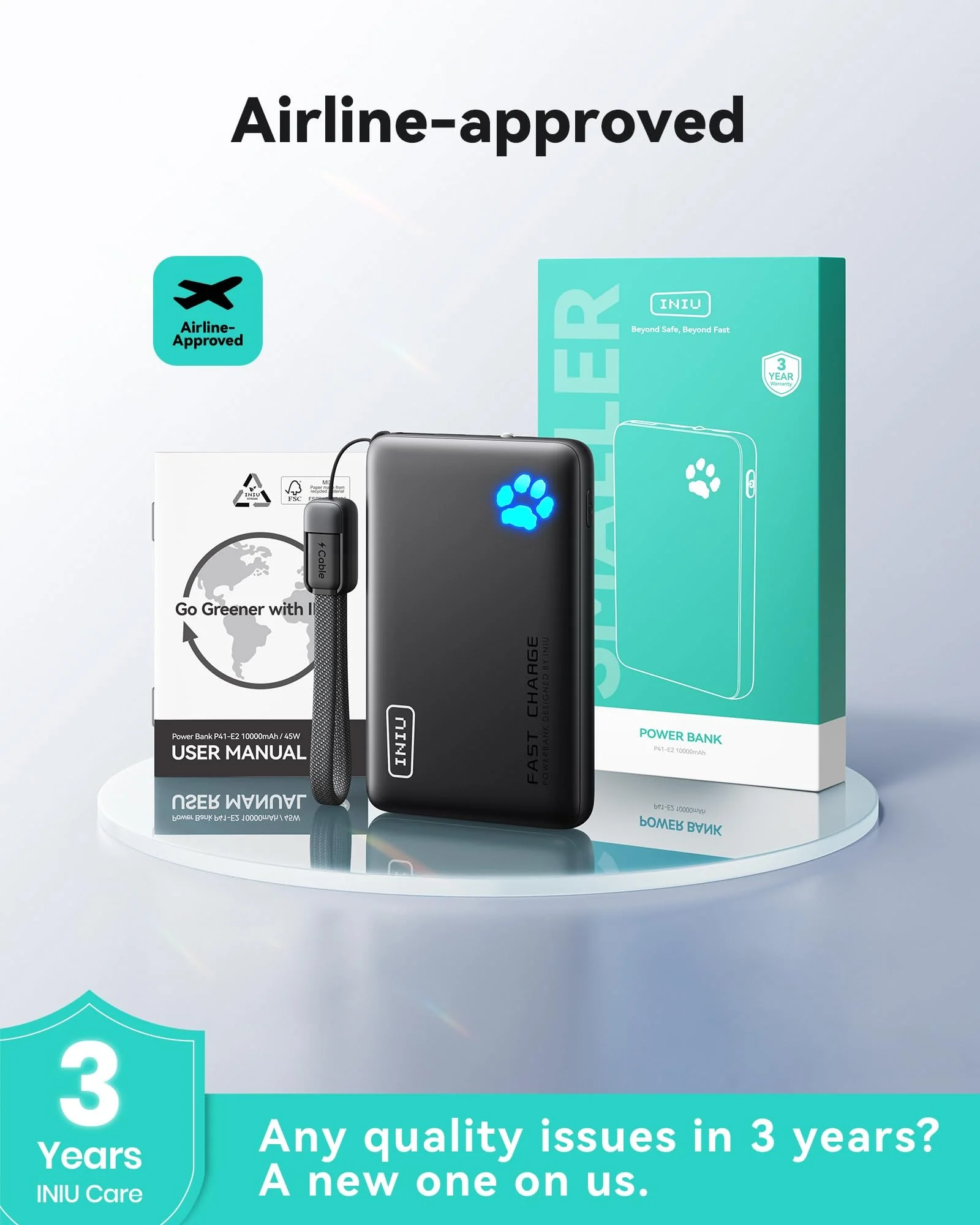 Power Bank INIU 45W 10000 mAh Чёрный — 7