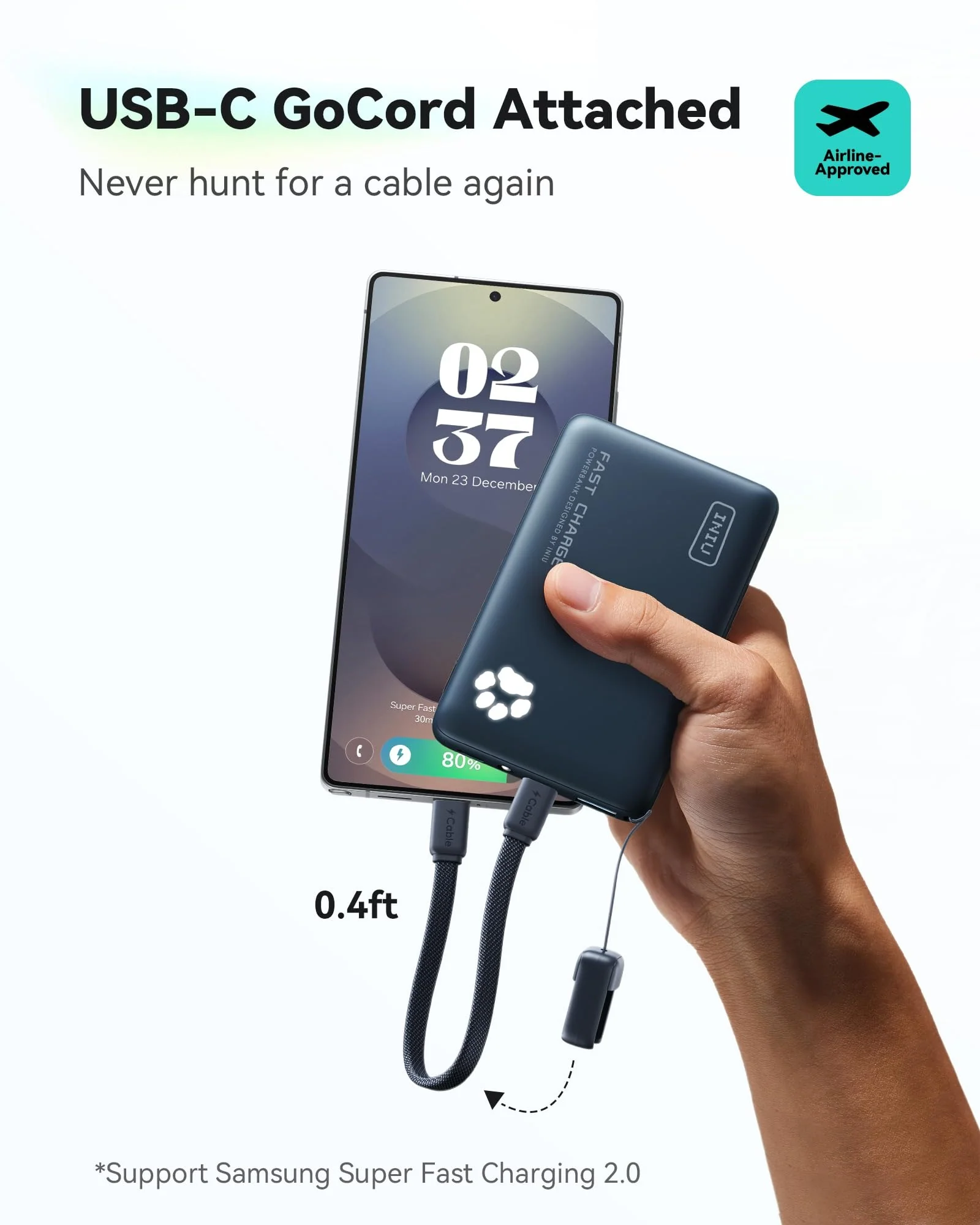 Power Bank INIU 45W 10000 mAh Тёмно-синий — 4