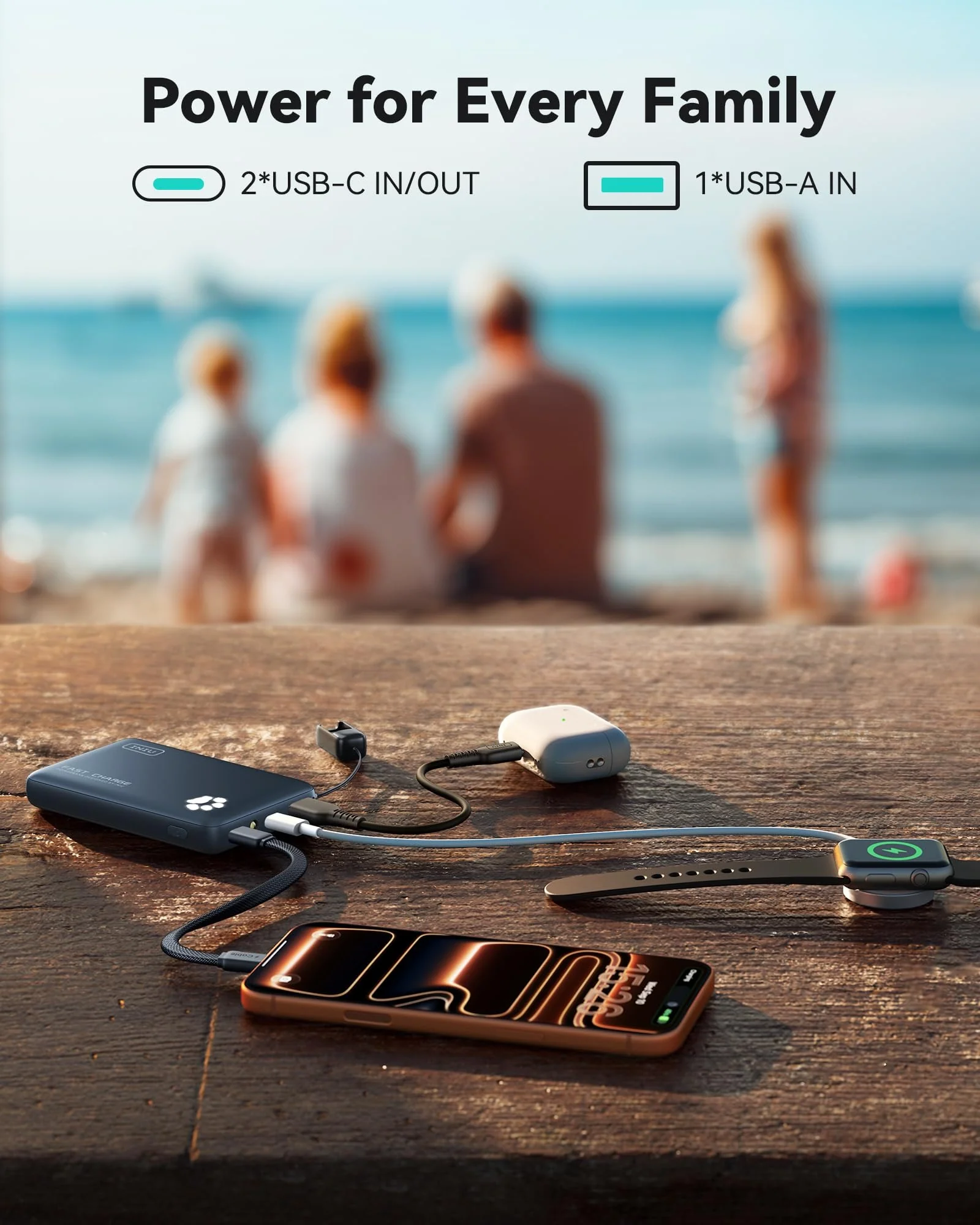 Power Bank INIU 45W 10000 mAh Тёмно-синий — 6
