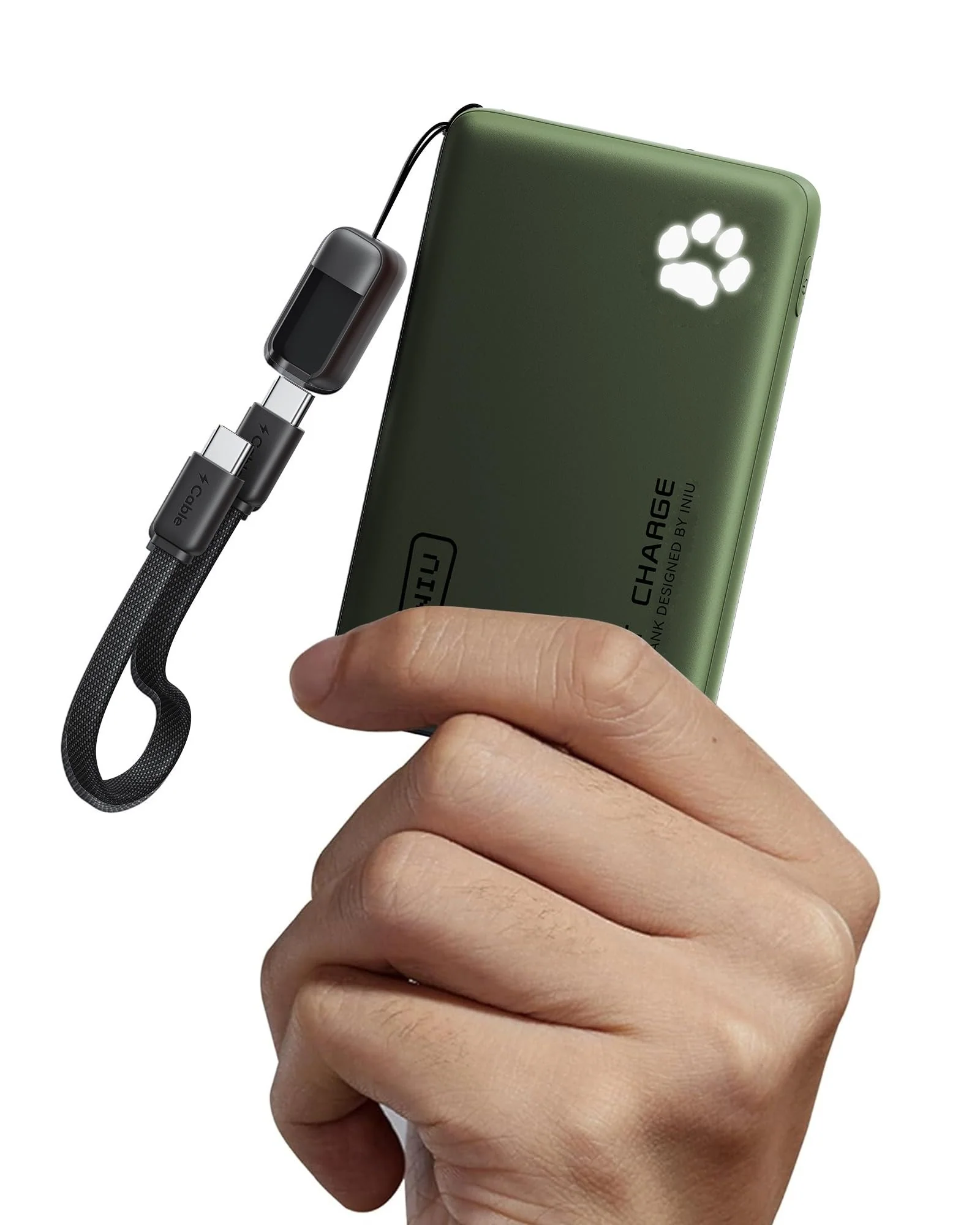 Power Bank INIU 45W 10000 mAh Тёмно-зелёный — 1